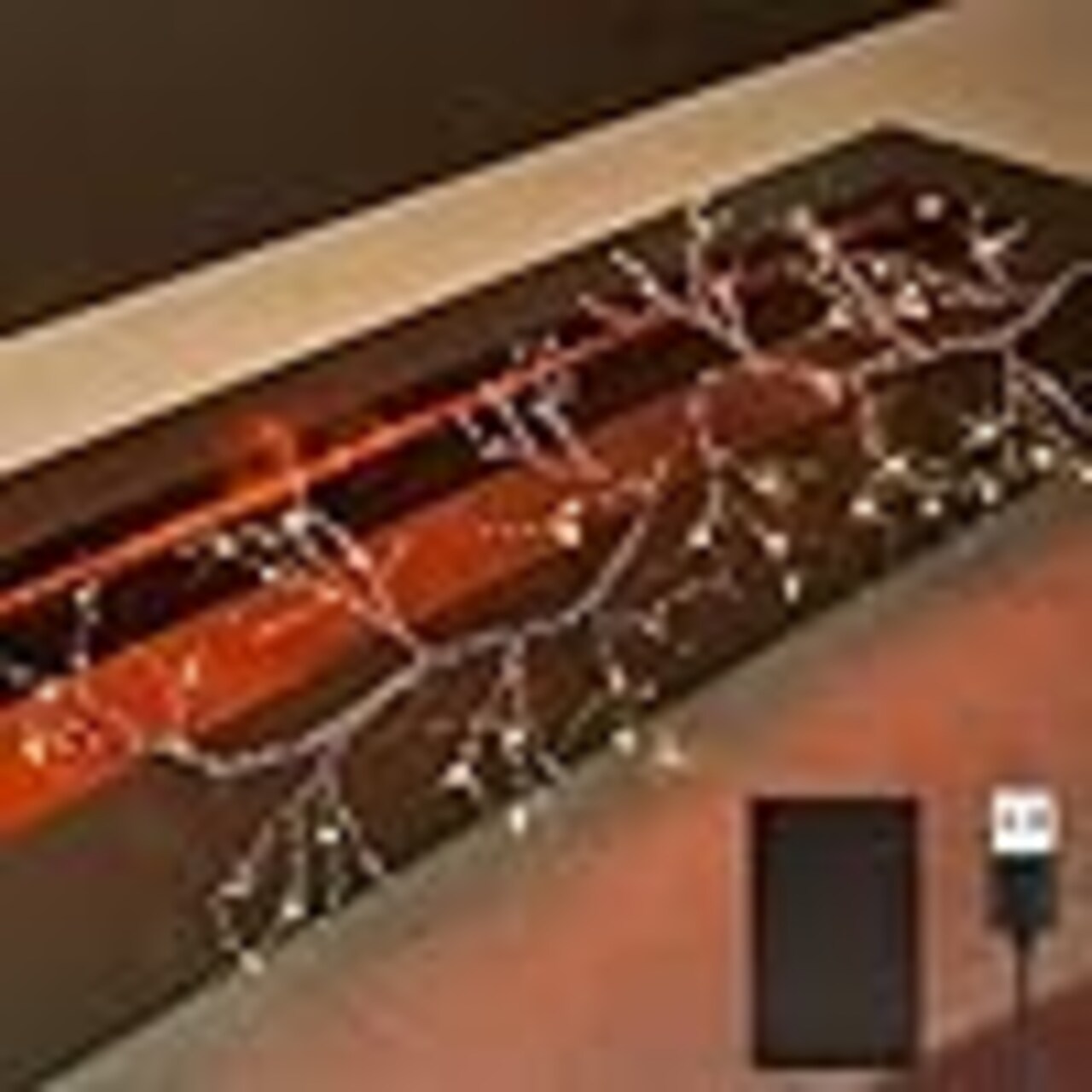 Lit Christmas Brown Twig Garland Winter Home Holiday Indoor Use